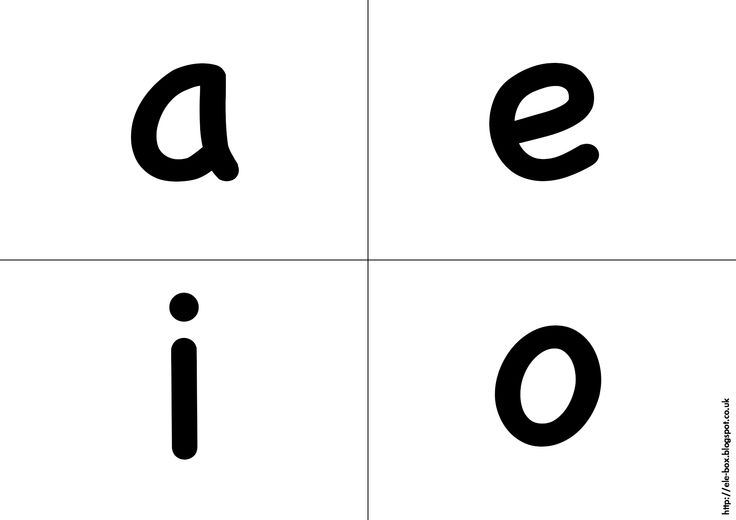 Vocales A E I O En Tamaño A6 Para Imprimir Recortar Y Trabajar Con