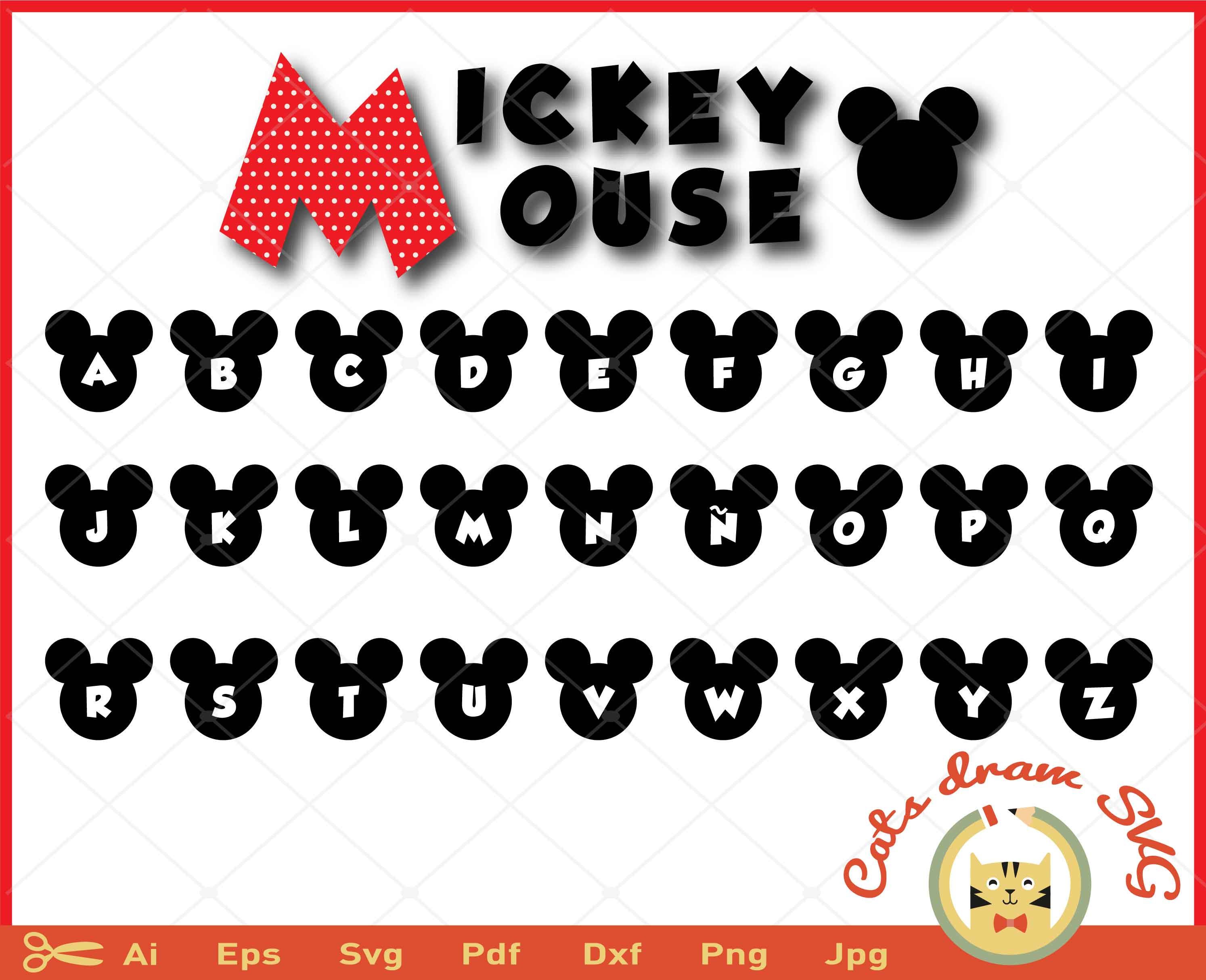 Letras de Mickey Mouse para imprimir gratis moldes de letras (4)