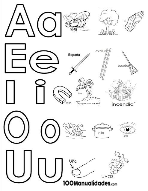 Letra A Mayuscula Y Minuscula Para Colorear