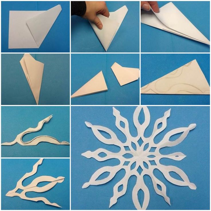 DIY Easy Paper Cut Snowflake Www facebook 100 Manualidades diy-easy-paper-cut-snowflake-www-facebook-100-manualidades