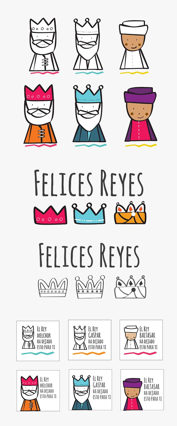 Imprimibles Reyes Magos. Printable three kings... – Manualidades