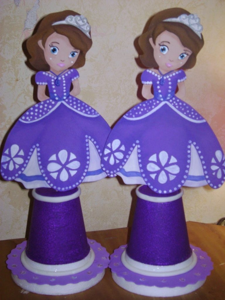 10 Ideas de Centros de mesa de la Princesa Sofia – Manualidades